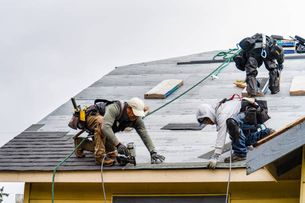 Professional Roofing technician working in Canastota, NY
